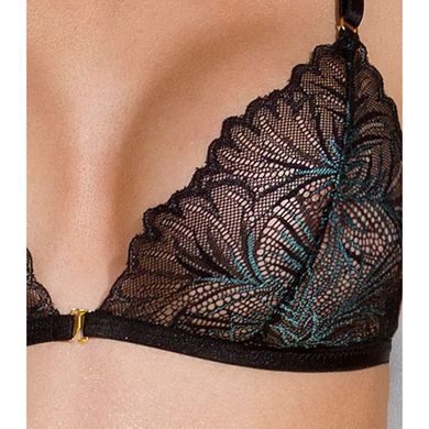 Комплект з відкритим доступом Passion DELIENA SET XXL/XXXL black, ліф, стрінги, пояс для панчіх SO8423 фото