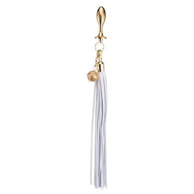 Металева анальна пробка Хвіст поні LOCKINK SEVANDA White Pony-Tail Anal Pear-shape Plug SX0869 фото
