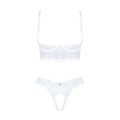 Еротичний комплект Obsessive Heavenlly 2-pcs cupless set M/L, відкриті груди, з доступом SO8176 фото
