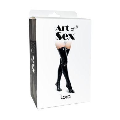 Сексуальні вінілові панчохи Art of Sex - Lora, розмір M, колір червоний SO7368 фото