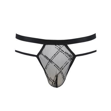 Чоловічі прозорі стринги Passion 029 THONG COLLIN L/XL Black, сітка SO7558 фото