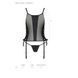 Сітчастий корсет з люверсами та знімними пажами Passion MALWIA CORSET L/XL black, екошкіра, стрінги SO5765 фото 7