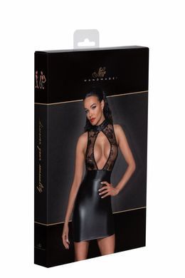 Сукня Noir Handmade F241 Short dress with powerwetlook skirt and tulle top, 3XL SX0150 фото