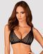 Мереживний бюстгальтер із трикутною чашкою Obsessive Estiqua bra M/L, чорний, широкі лямки SO7259 фото 1