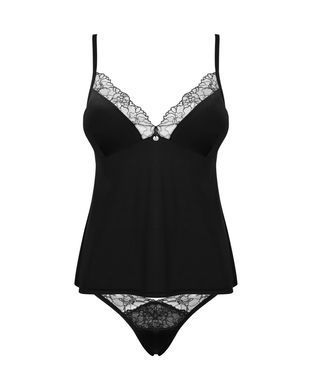 Топ та трусики Obsessive Bella Rou top & panties XL/2XL, топ, трусики SO7863 фото