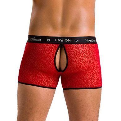 Чоловічі прозорі боксери Passion 046 SHORT PARKER L/XL Red, сітка, під леопард SO7609 фото