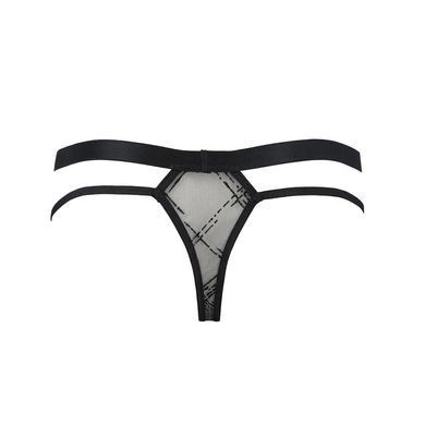 Чоловічі прозорі стринги Passion 029 THONG COLLIN S/M Black, сітка SO7559 фото