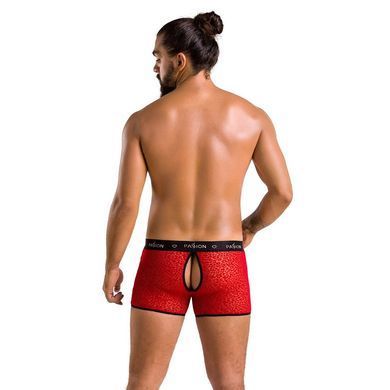 Чоловічі прозорі боксери Passion 046 SHORT PARKER L/XL Red, сітка, під леопард SO7609 фото