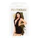 Мінісукня Penthouse - Heart Rob Black M/L, хомут, глибоке декольте, мініатюрні стрінги SO4342 фото 3