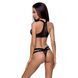 Комплект білизни Passion Exclusive ARIN SET S/M, black, сітчастий ліф і стрінги PS25402 фото 2