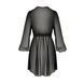 Пеньюар Passion AMBERLY PEIGNOIR 4XL/5XL, black, ажурні декольте та манжети, широкі рукави SO7053 фото 4