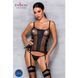 Сітчастий корсет з люверсами та знімними пажами Passion MALWIA CORSET S/M, black, екошкіра, стрінги SO5766 фото 3