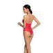 Бодістокінг з декольте Passion BS088 red, імітація корсетної шнурівки SO6383 фото 2