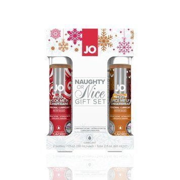 Набір лубрикантів JO Naughty or Nice Gift Set &ndash; Candy Cane & Gingerbread (2&times;30 мл) SO6163 фото