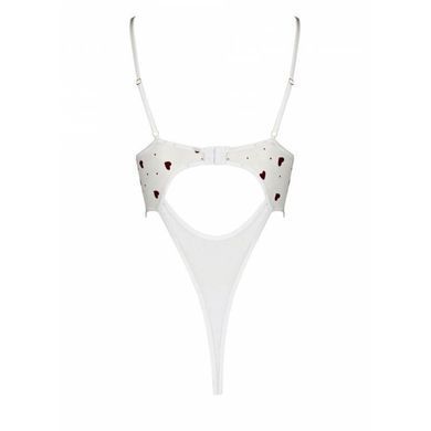 Еротичний боді з малюнком Passion LOVELIA BODY S/M, white SO4757 фото