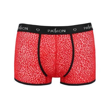 Чоловічі прозорі боксери Passion 046 SHORT PARKER S/M Red, сітка, під леопард SO7610 фото