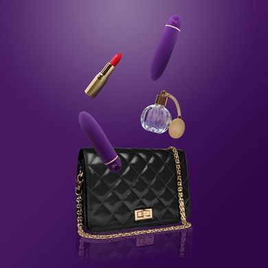 Віброкуля RIANNE S &mdash; Classique Vibe мінівібратор на 7 режимів, чохол-косметичка Deep Purple SO3878 фото