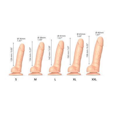 Реалістичний фалоімітатор Strap-On-Me Sliding Skin Realistic Dildo Vanille XL, ефект рухливої шкіри SO6262 фото