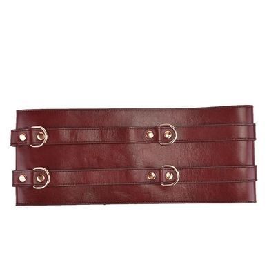 Шкіряний пояс для бондажу Liebe Seele Wine Red Waist Cuff, L Size SO9462 фото