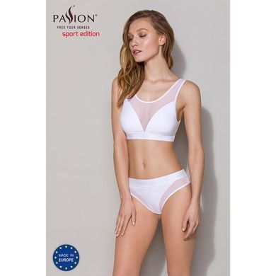 Трусики з прозорою вставкою Passion PS002 PANTIES L, white SO4195 фото
