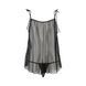 Сорочка прозора бебі дол Passion MELANIA CHEMISE S/M, black, трусики, на тонких бретелях EL16305 фото 4