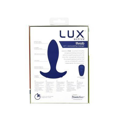 Анальна пробка з пульсацією Lux Active &ndash; Throb &ndash; 4.5" Anal Pulsating Massager, пульт ДК SO5571 фото