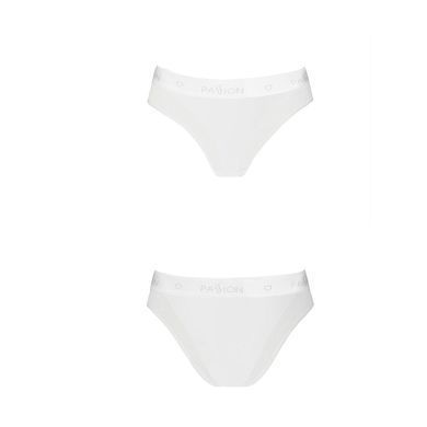 Трусики з прозорою вставкою Passion PS002 PANTIES M, white SO4196 фото