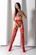 Еротичні колготки-бодістокінг зі шнурівкою на стегнах Passion S026 One Size, red, з доступом SO8949 фото 6