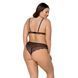 Комплект білизни Passion AMBERLY SET 6XL/7XL black, ліф, трусики бразиліана, люрексова нитка SO7056 фото 2