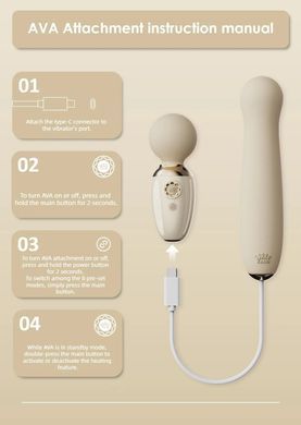 Пульсатор Zalo &ndash; AVA Attachment Ivory White для смарт-вібромасажера Zalo &ndash; AVA SX0709 фото