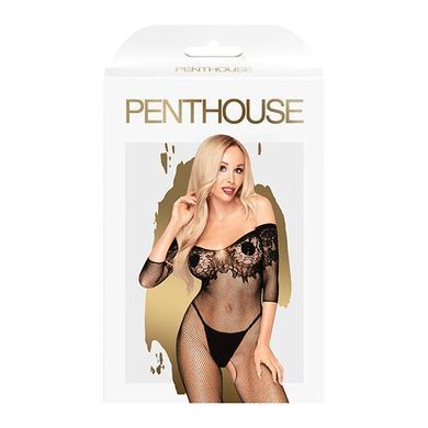 Бодістокінг з імітацією ліфа Penthouse - High Profile Black XL SO5266 фото