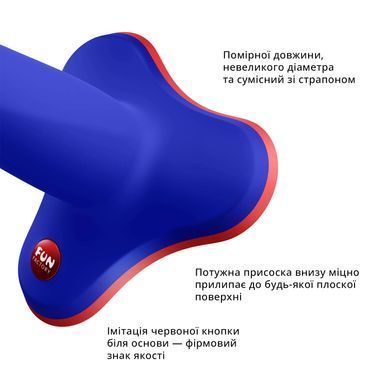 Фалоімітатор Fun Factory LIMBA FLEX S, синій, гнучкий, з ефектом пам&rsquo;яті, підходить для точки G SX0994 фото