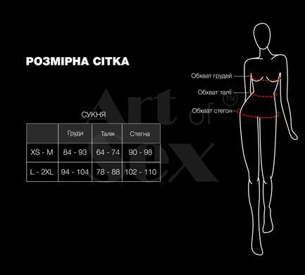 Сексуальна сукня із сітки Art of Sex- Sharlotte чорна L-2XL SX2410 фото