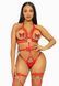 Портупея-тедді з ременів Leg Avenue Studded O-ring harness teddy M Red, екошкіра SO8561 фото 1