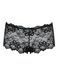(SALE) Мереживні трусики-шортики Obsessive Idillia shorties black L/XL SX1200 фото 4