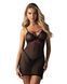 Пеньюар Obsessive Novenes chemise & thong, XS/S, обтислий, прозорий, зі стрепами, стрінги в комплект SX0619 фото 1