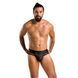 Чоловічі труси з ланцюжком Passion 030 SLIP TOM XXL/XXXL Black, екошкіра, відкриті сідниці SO7563 фото 3