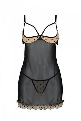Еротичний пеньюар Passion MARINA CHEMISE, XXL/XXXL, beige SO9722 фото