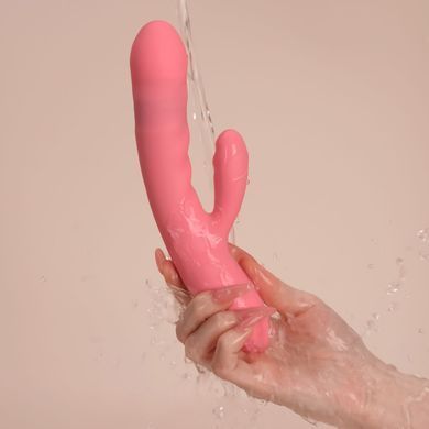 Вібратор-кролик Svakom Avery Strawberry Pink зі стовбуром, що рухається, рух вперед-назад SX1279 фото