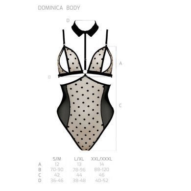 Боді Passion DOMINICA BODY XXL/XXXL, black SO8429 фото