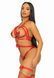 Портупея-тедді з ременів Leg Avenue Studded O-ring harness teddy L Red, екошкіра SO8562 фото 4