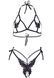 Еротичний комплект з відкритою чашкою Leg Avenue Open cup bra and pearl panty One Size Black SO9154 фото 3