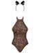 Еротичний костюм леопарда Obsessive Leocatia teddy L/XL, боді, обруч з вушками SO7713 фото 5