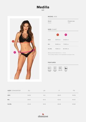 Комплект Obsessive Medilla 2-pcs set XL/2XL SO9051 фото