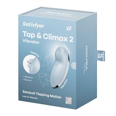 Вібростимулятор-пульсатор Satisfyer Tap & Climax 2 Blue SX2183 фото