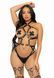 Портупея-тедді з екошкіри Leg Avenue Heart ring harness teddy S, Black, підвіска-сердечко, ланцюги SO8563 фото 4