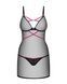 Пеньюар Obsessive Novenes chemise & thong, XL/2XL, обтислий, прозорий, зі стрепами, стрінги в компле SX0621 фото 4