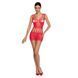 Бодістокінг мінісукня з метеликами Passion BS090 One Size red SO6389 фото 3