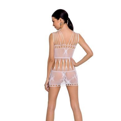 Бодістокінг мінісукня з метеликами Passion BS090 One Size white SO6390 фото
