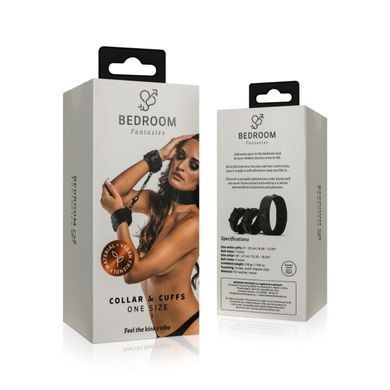 Наручники з нашийником Bedroom Fantasies: Collar & Wrist Cuffs, чорні SO8805 фото